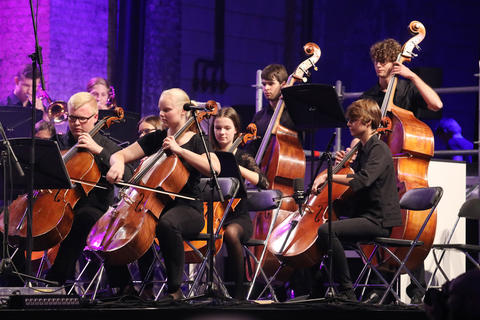Das Jugendsinfonieorchester aus Dortmund begleitete die Jubiläumsfeier musikalisch.