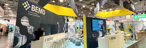 Ansicht des Gemeinschaftsstands des Bundesverbands der Energiemarktdienstleister (BEMD) auf der E-world energy & water 2026