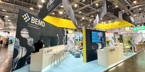 Ansicht des Gemeinschaftsstands des Bundesverbands der Energiemarktdienstleister (BEMD) auf der E-world energy & water 2026