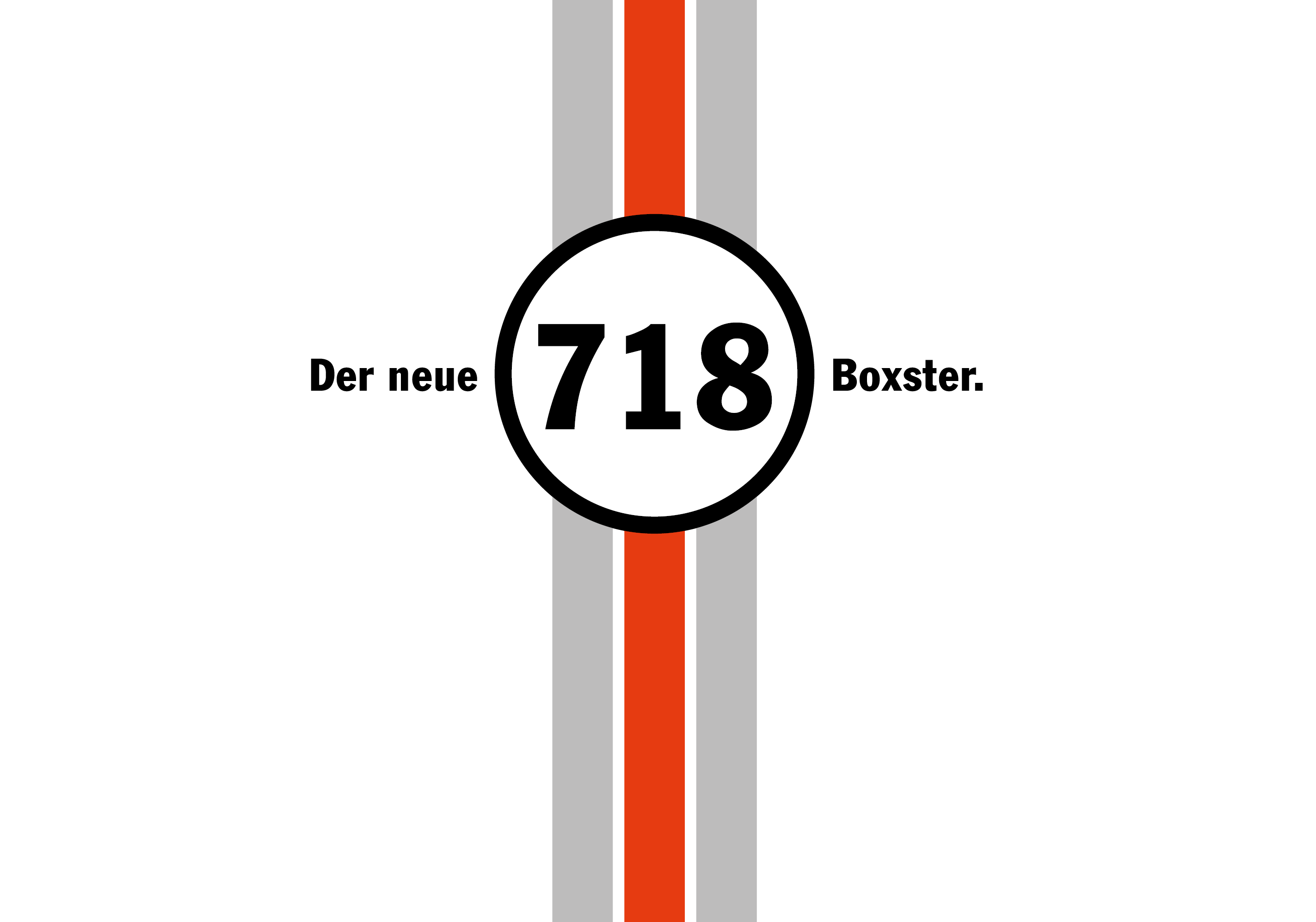 Das Logo des neuen 718 Boxster von Porsche.