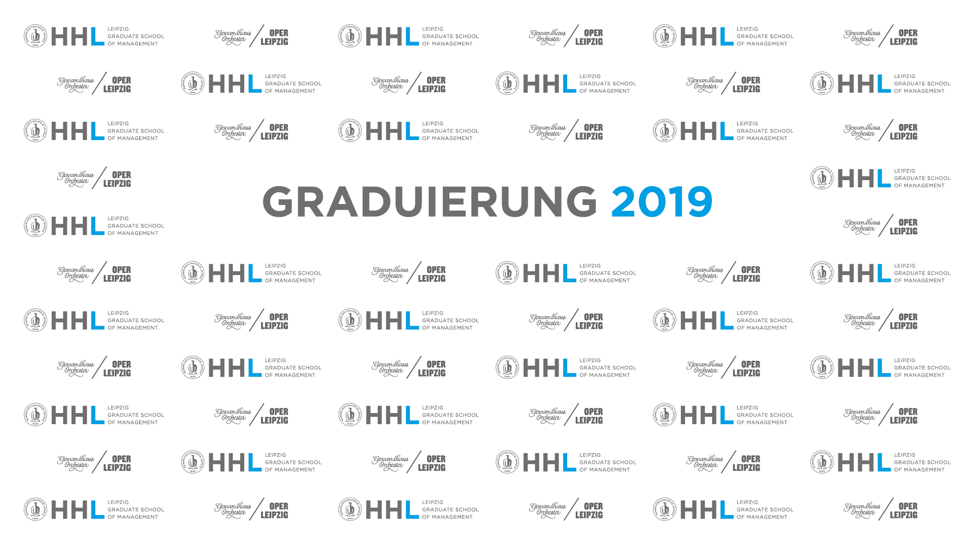 Design des Event-Brandings zur Graduiertenfeier der Handelshochschule Leipzig 2019.